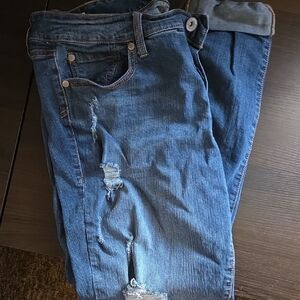 Torrid Distressed Blue Boyfriend Jeans
